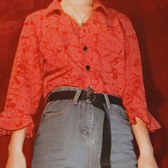 Red button up - Picture 2 of 3